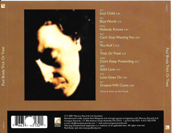 Paul Brady - Trick Or Treat (CD) - Image 2