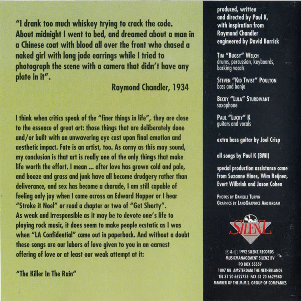 Paul K And The Weathermen* - The Killer In The Rain (CD) - Image 2