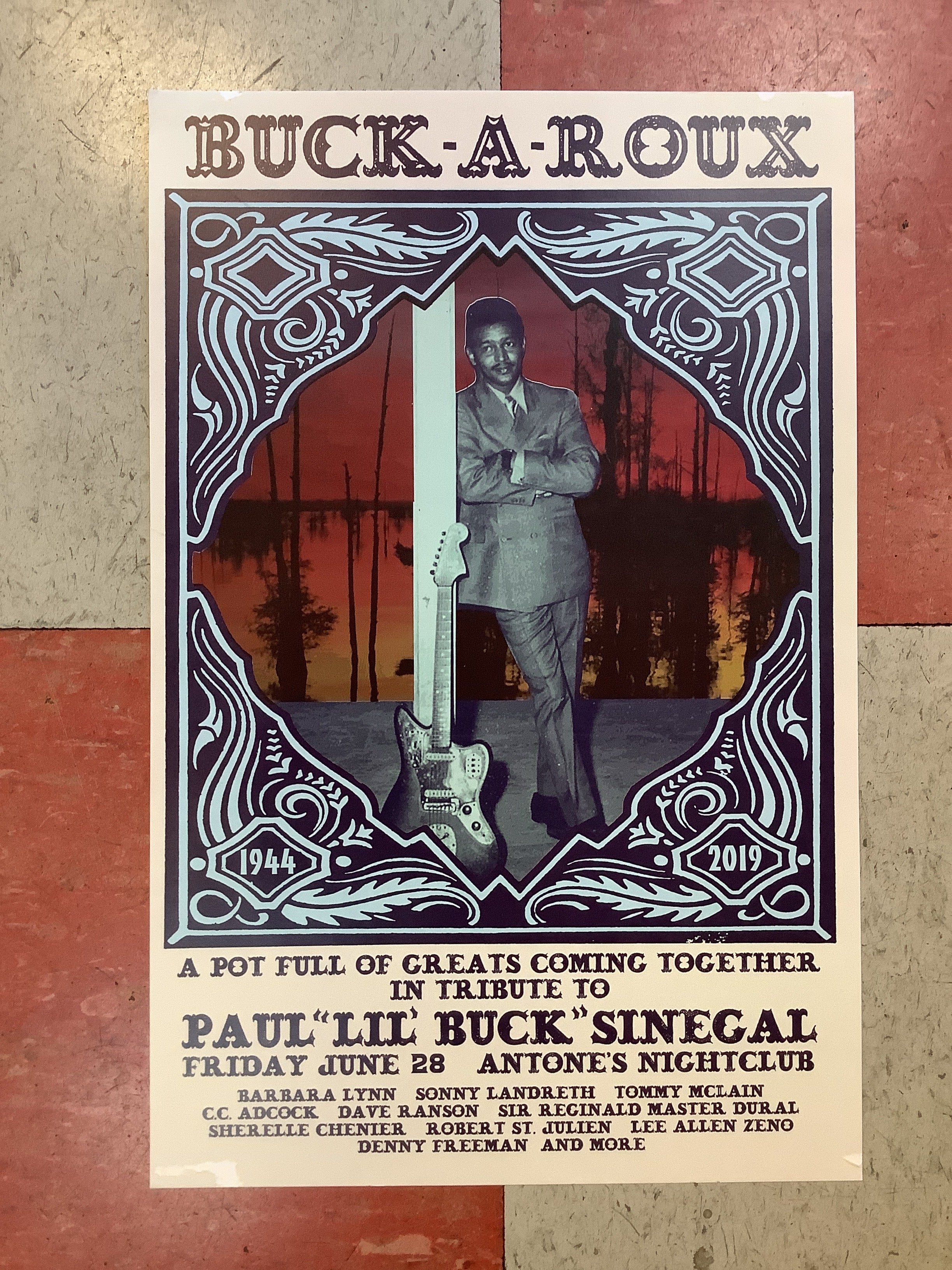 Paul "Lil' Buck" Sinegal Tribute Show at Antone's Nightclub - 2019 (Poster)