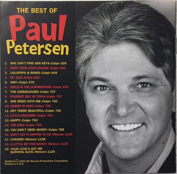Paul Petersen - The Best Of Paul Petersen (CD) - Image 2