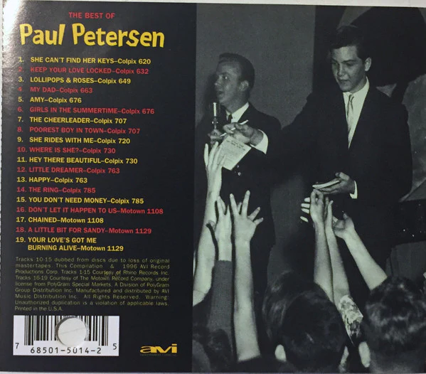 Paul Petersen - The Best Of Paul Petersen (CD) - Image 3