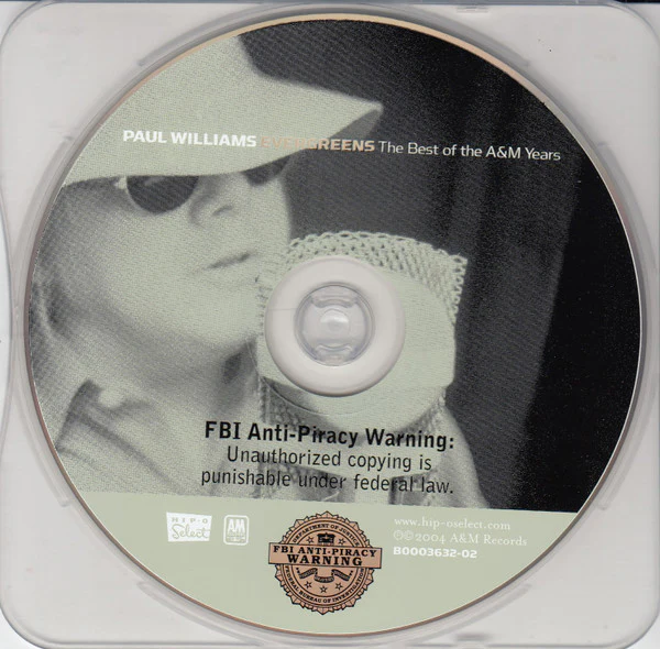 Paul Williams  - Evergreens: The Best of the A&M Years (CD) - Image 3
