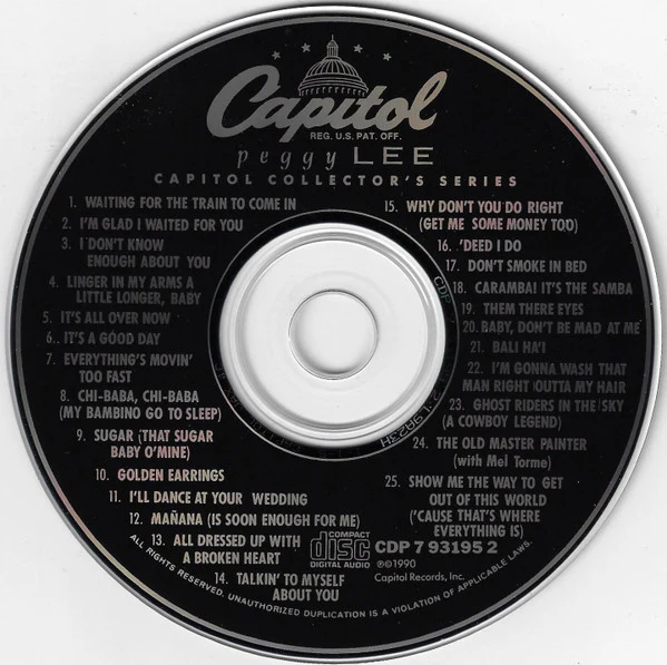 Peggy Lee - The Capitol Collector's Series (Volume 1, The Early Years) (CD) - Image 3