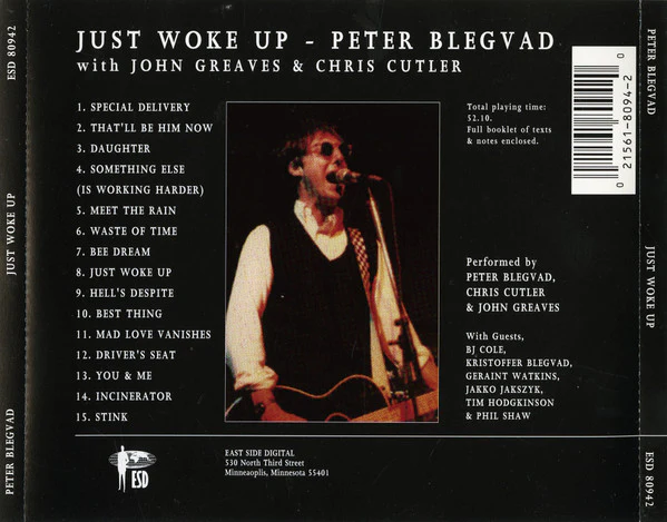 Peter Blegvad With John Greaves And Chris Cutler - Just Woke Up (CD) - Image 3