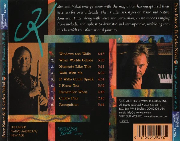 Peter Kater & R. Carlos Nakai - Through Windows & Walls (CD) - Image 2