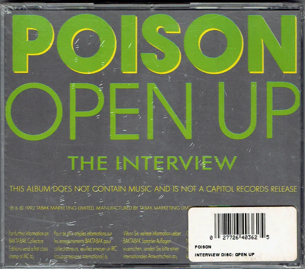 Poison - Open Up (CD) - Image 2