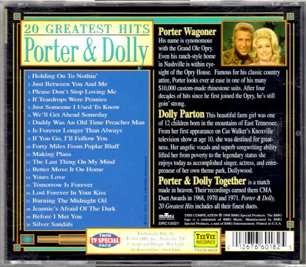 Porter & Dolly* - 20 Greatest Hits (CD) - Image 2