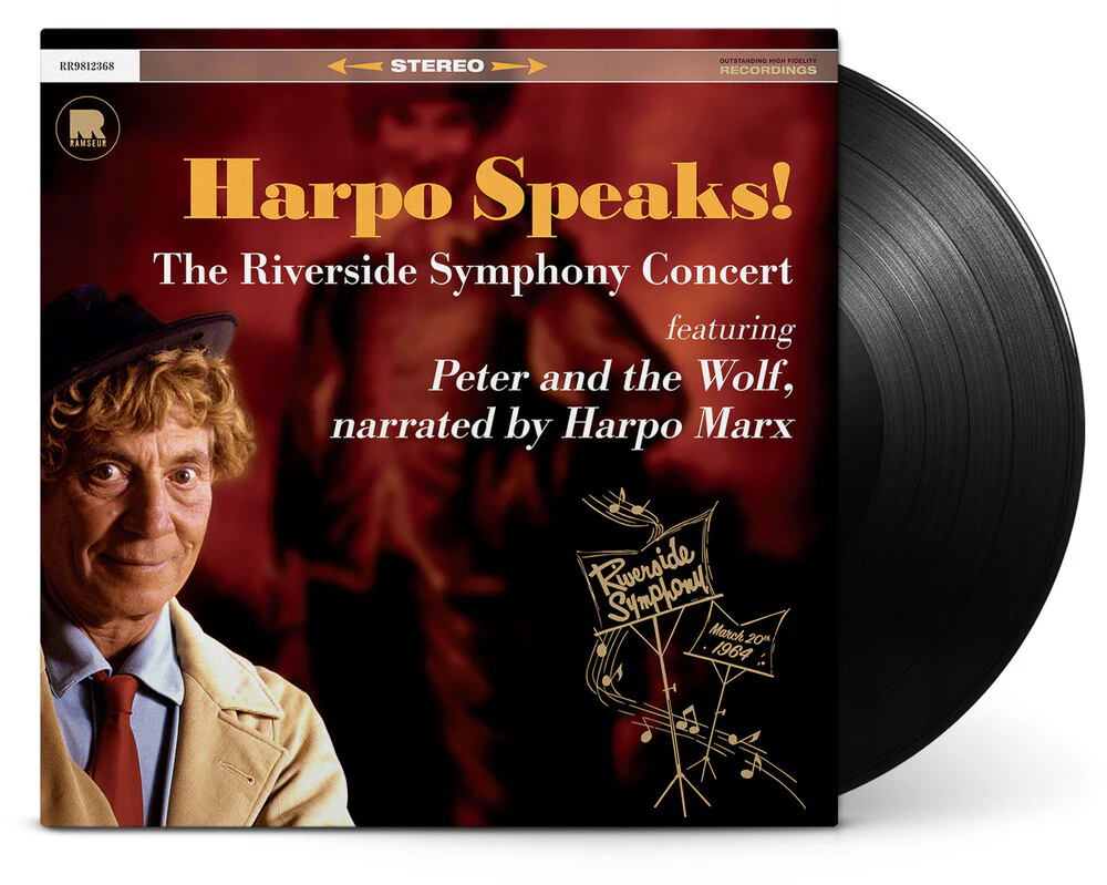 Pre-Order: Harpo Marx - Harpo Speaks! - The Riverside Symphony Concert featuring Peter and the Wolf (LP)