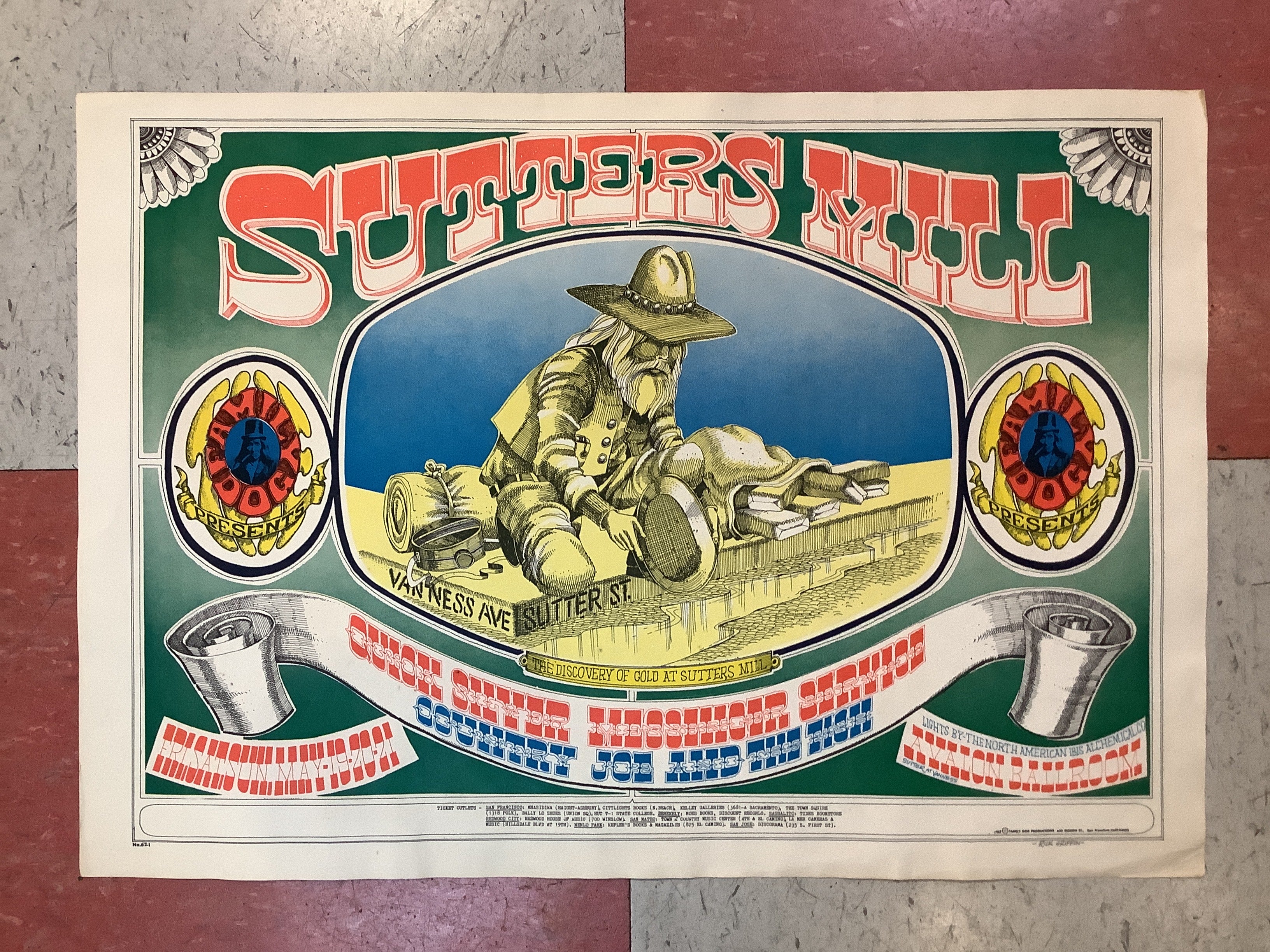Quicksilver and Country Joe at Avalon Ballroom - 1967 (Poster)