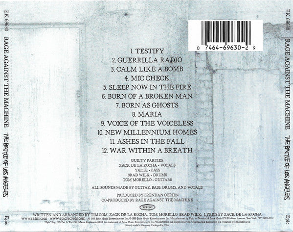 Rage Against The Machine - The Battle Of Los Angeles (CD) - Image 2