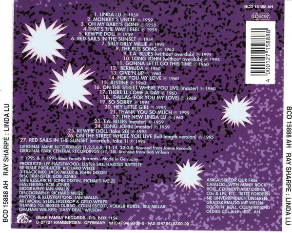 Ray Sharpe - Linda Lu (CD) - Image 3