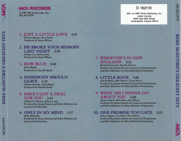 Reba McEntire - Reba McEntire's Greatest Hits (CD) - Image 2