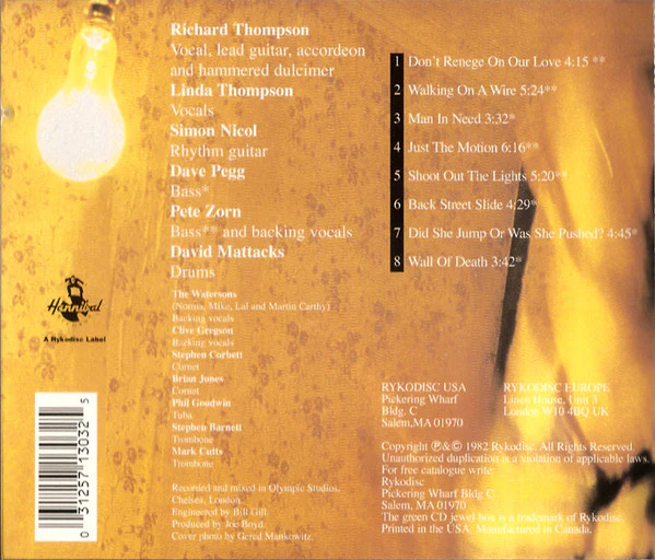 Richard & Linda Thompson - Shoot Out The Lights (CD) - Image 2