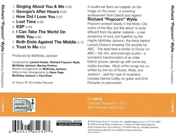 Richard "Popcorn" Wylie - Extrasensory Perception (CD) - Image 2