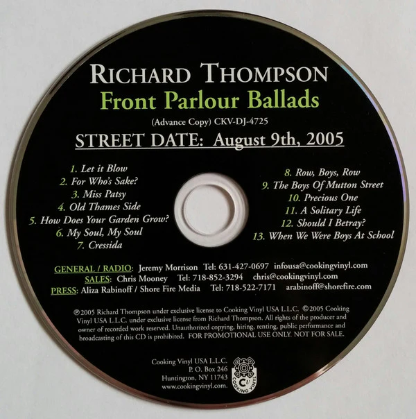 Richard Thompson - Front Parlour Ballads (CD) - Image 2