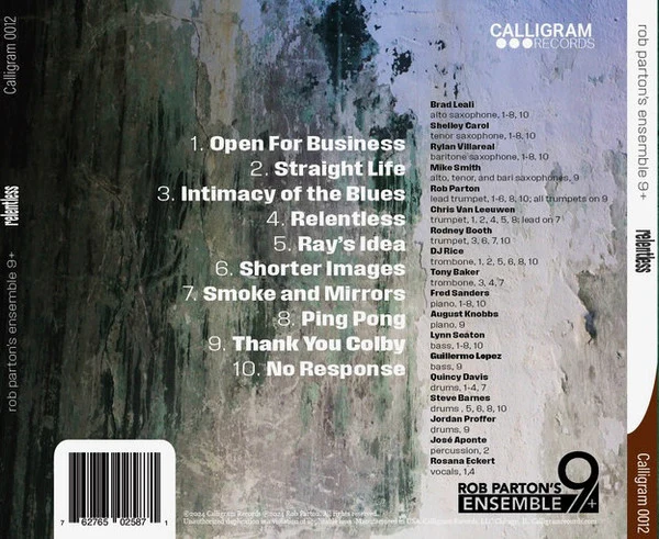 Rob Parton's Ensemble 9+ - Relentless (CD) - Image 2