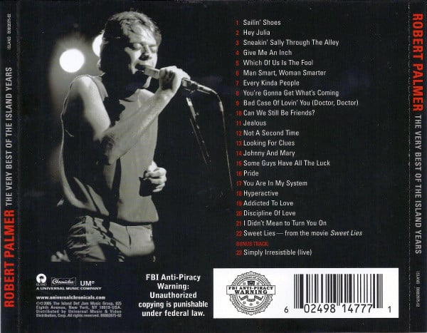 Robert Palmer - The Very Best Of The Island Years (CD) - Image 2