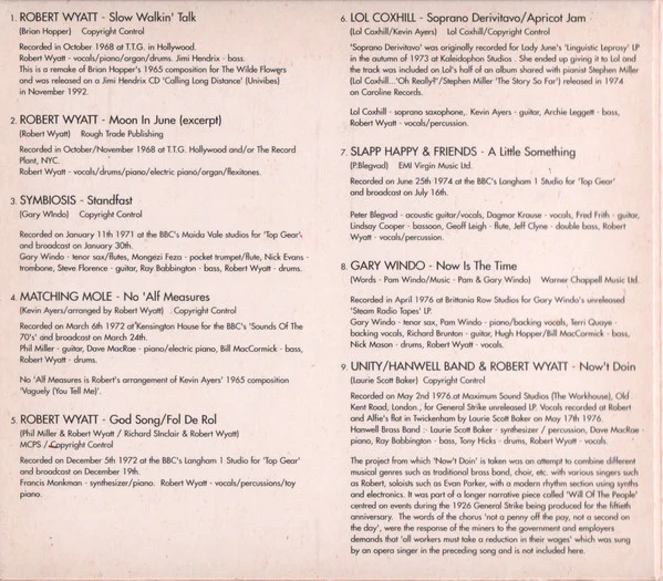 Robert Wyatt - Flotsam Jetsam (CD) - Image 5