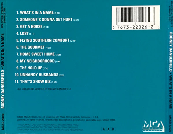 Rodney Dangerfield - What's In A Name (CD) - Image 3