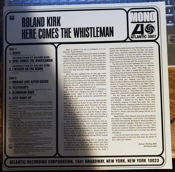 Roland Kirk - Here Comes The Whistleman (Vinyl) - Image 2