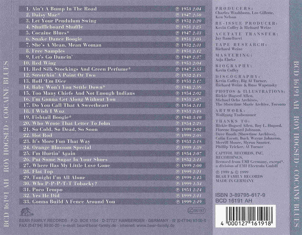 Roy Hogsed - Cocaine Blues (CD) - Image 2