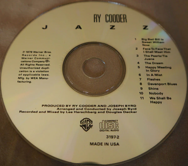 Ry Cooder - Jazz (CD) - Image 2