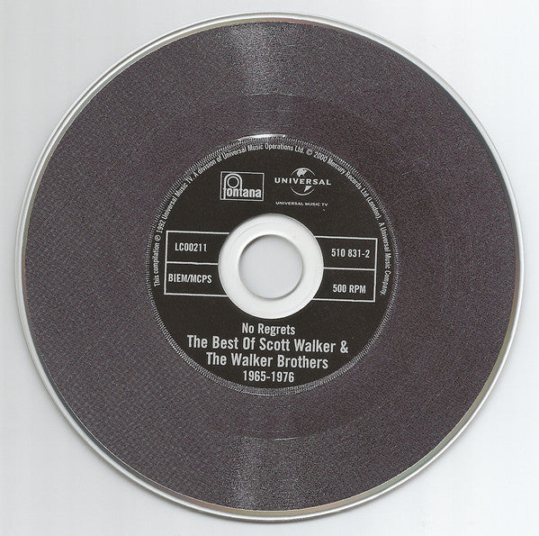 Scott Walker And The Walker Brothers - No Regrets (The Best Of Scott Walker And The Walker Brothers - 1965 - 1976) (CD) - Image 3