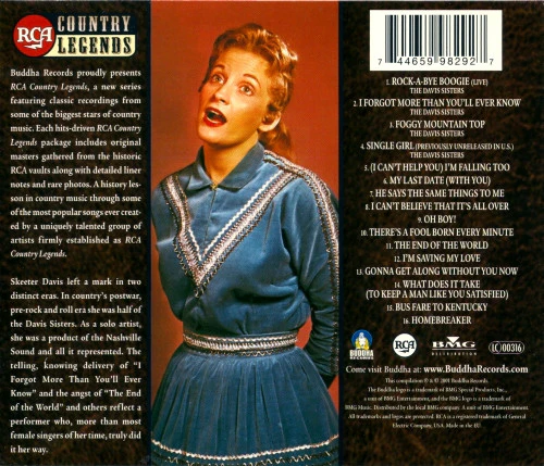 Skeeter Davis - RCA Country Legends (CD) - Image 2