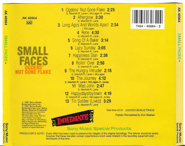 Small Faces - Ogdens' Nut Gone Flake (CD) - Image 2