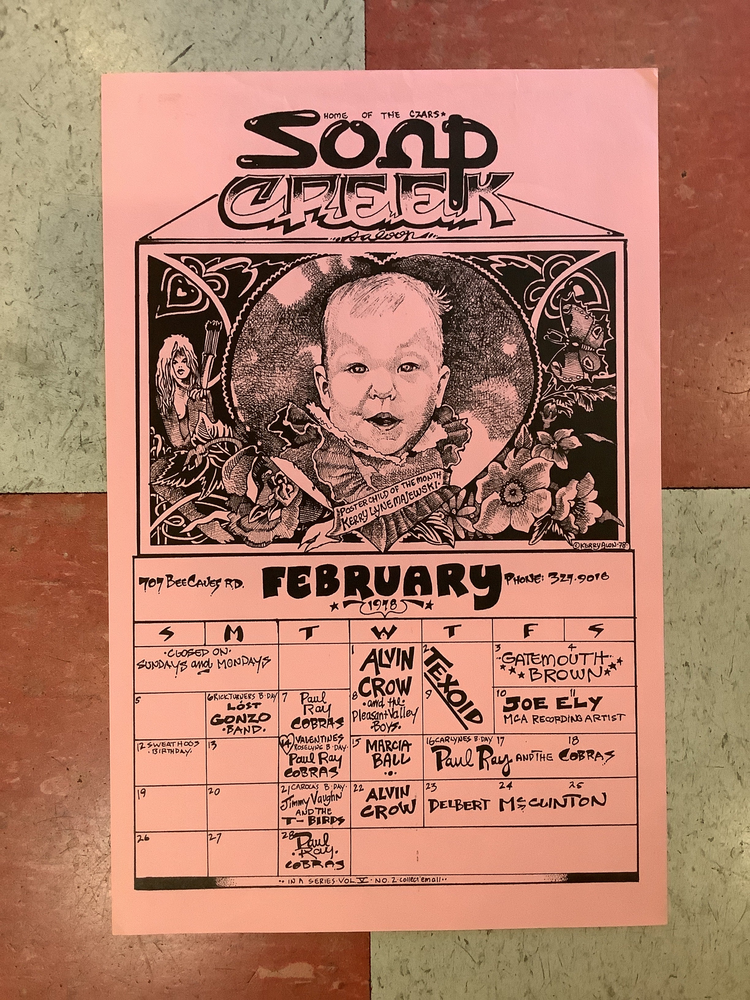 Soap Creek Saloon February Calendar - 1978 (Poster)