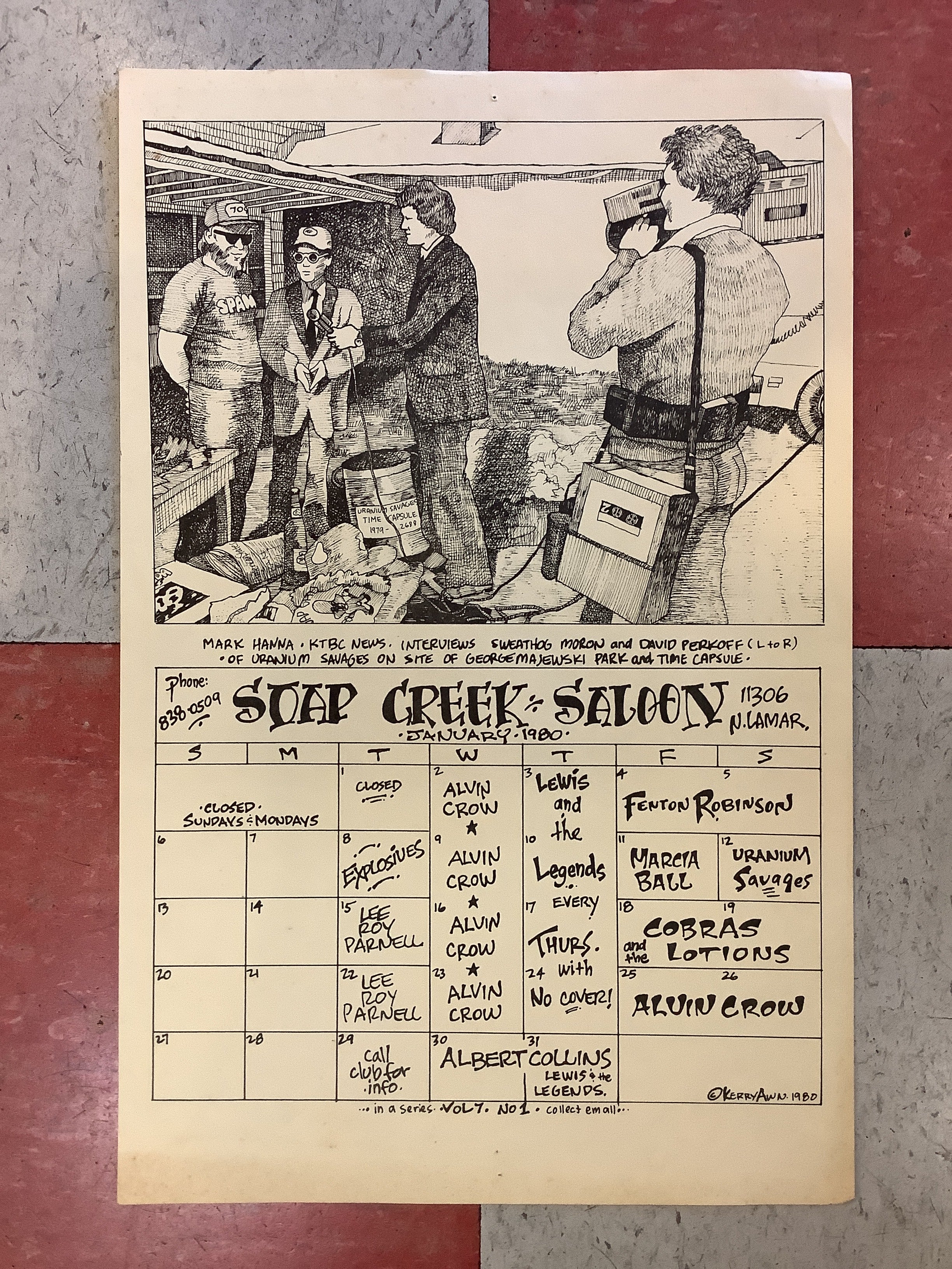 Soap Creek Saloon January Calendar - 1980 (Poster)