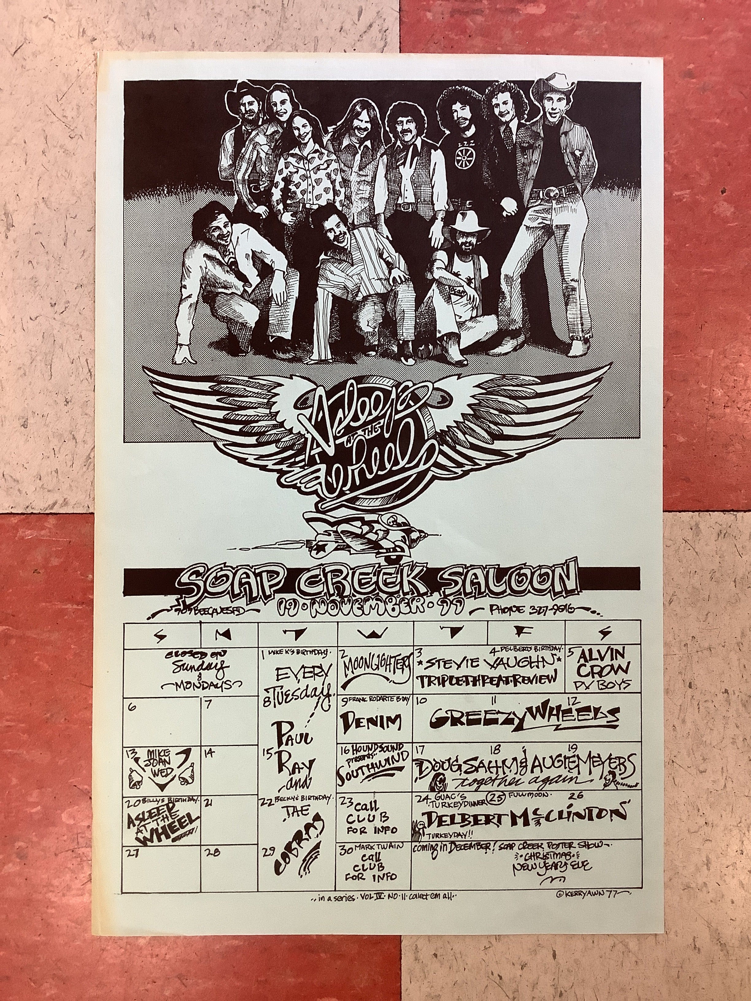Soap Creek Saloon November Calendar - 1977 (Poster)
