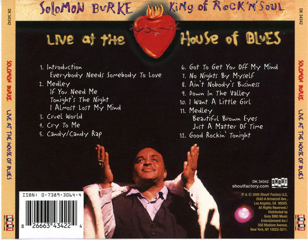 Solomon Burke And The Souls Alive Orchestra - Live At The House Of Blues (CD) - Image 3