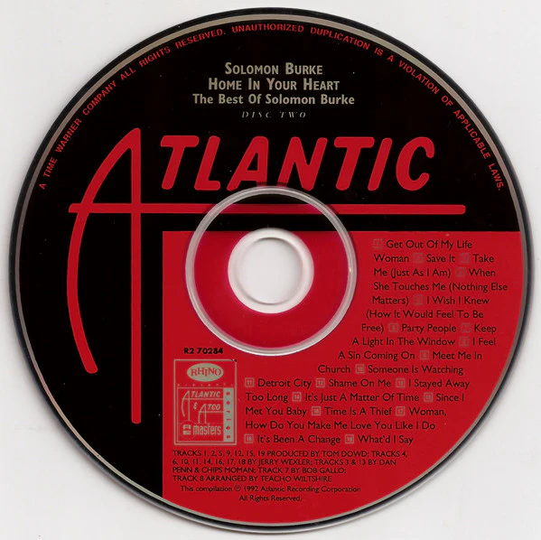 Solomon Burke - Home In Your Heart (The Best Of Solomon Burke) (CD) - Image 4