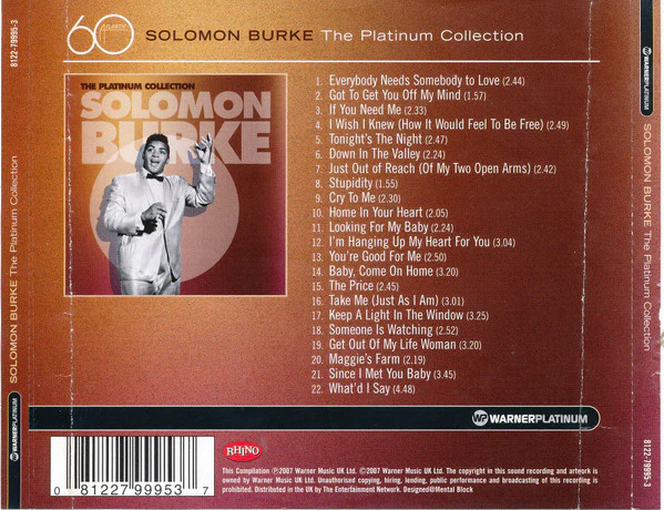 Solomon Burke - The Platinum Collection (CD) - Image 3
