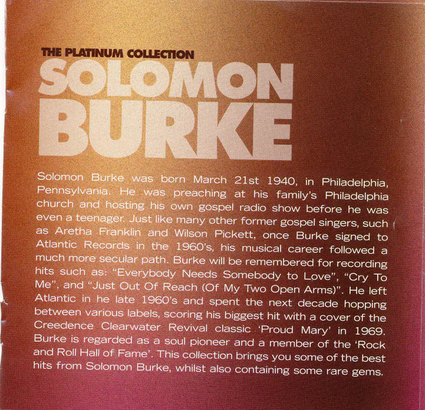 Solomon Burke - The Platinum Collection (CD) - Image 5