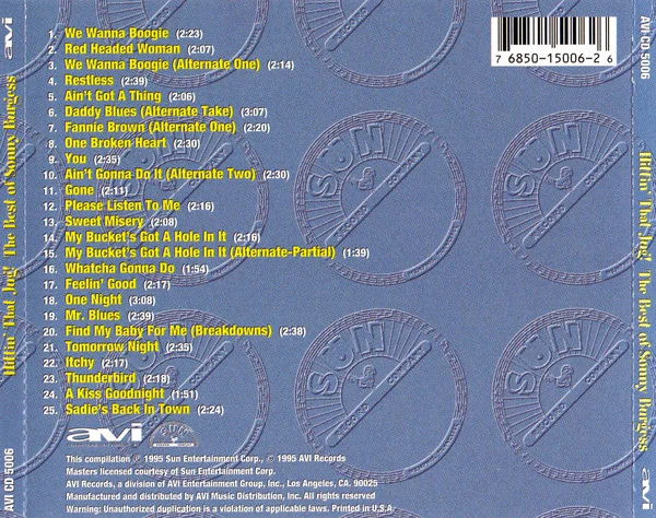 Sonny Burgess - Hittin' That Jug! The Best Of Sonny Burgess (CD) - Image 3