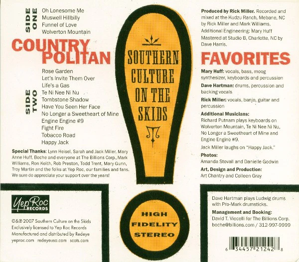 Southern Culture On The Skids - Countrypolitan Favorites (CD) - Image 2