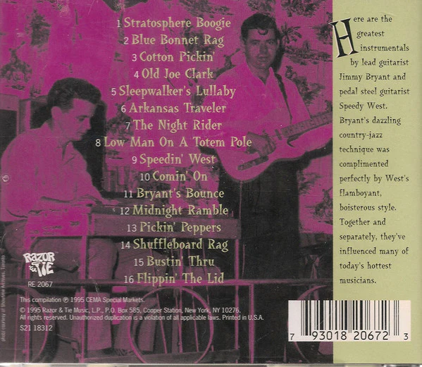 Speedy West & Jimmy Bryant - Stratosphere Boogie: The Flaming Guitars Of Speedy West & Jimmy Bryant (CD) - Image 2