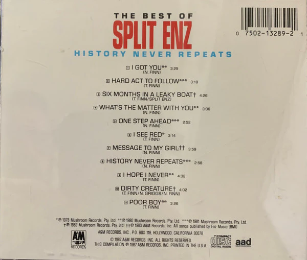 Split Enz - History Never Repeats (The Best Of Split Enz) (CD) - Image 2