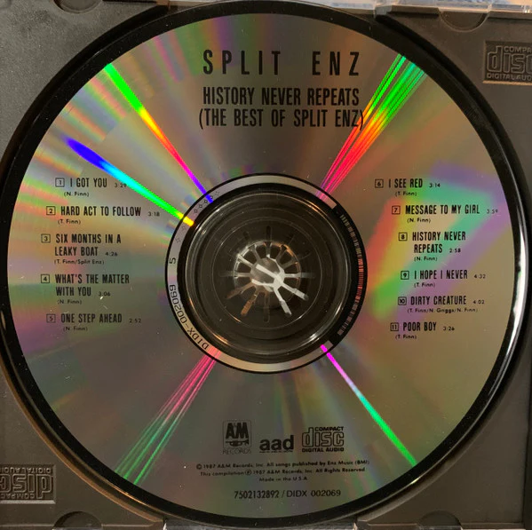 Split Enz - History Never Repeats (The Best Of Split Enz) (CD) - Image 3
