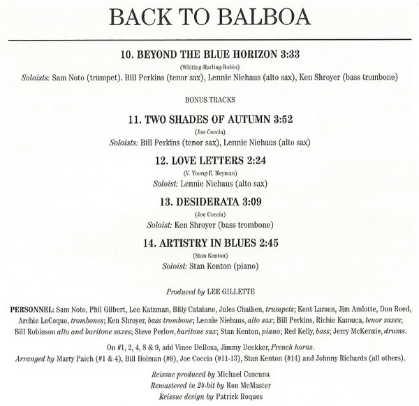 Stan Kenton - Back To Balboa (CD) - Image 5