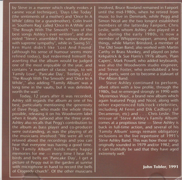 Steve Ashley - Steve Ashley’s Family Album (CD) - Image 5