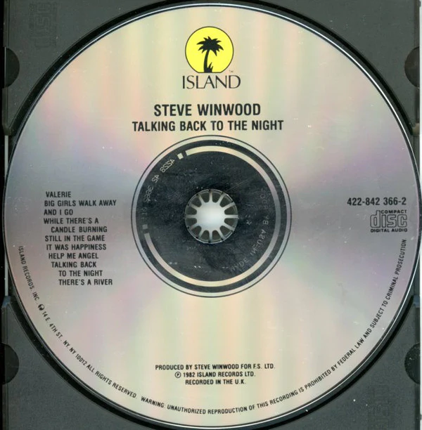 Steve Winwood - Talking Back To The Night (CD) - Image 3