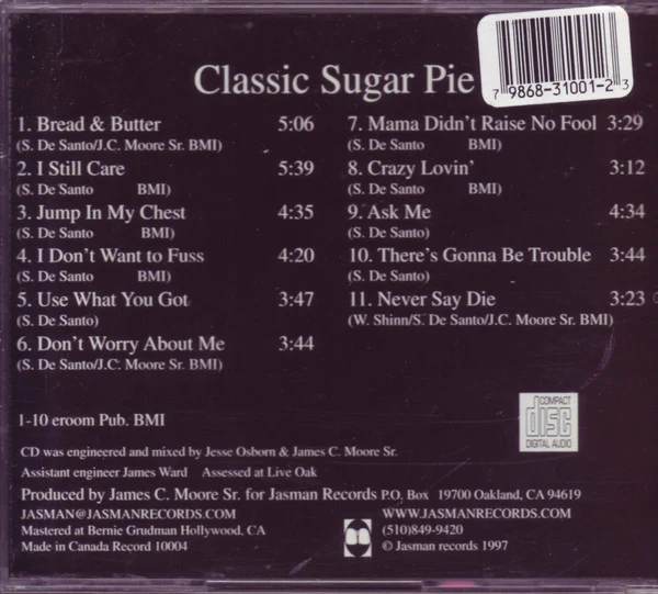 Sugar Pie DeSanto - Classic Sugar Pie (CD) - Image 5