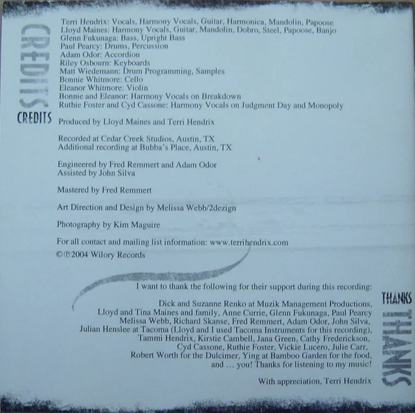 Terri Hendrix - The Art Of Removing Wallpaper (CD) - Image 4