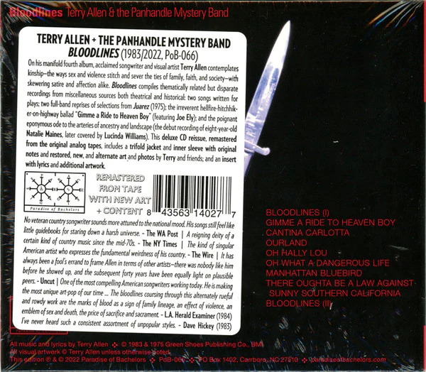 Terry Allen & The Panhandle Mystery Band - Bloodlines (CD) - Image 2