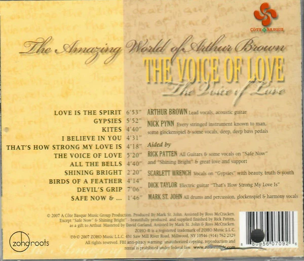 The Amazing World Of Arthur Brown - The Voice Of Love (CD) - Image 2