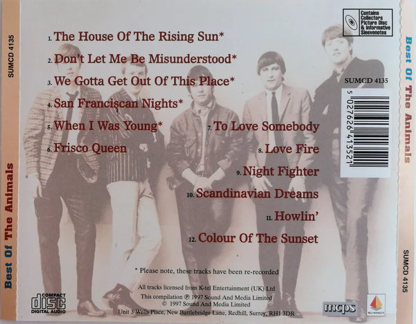 The Animals - Best Of The Animals (CD) - Image 2
