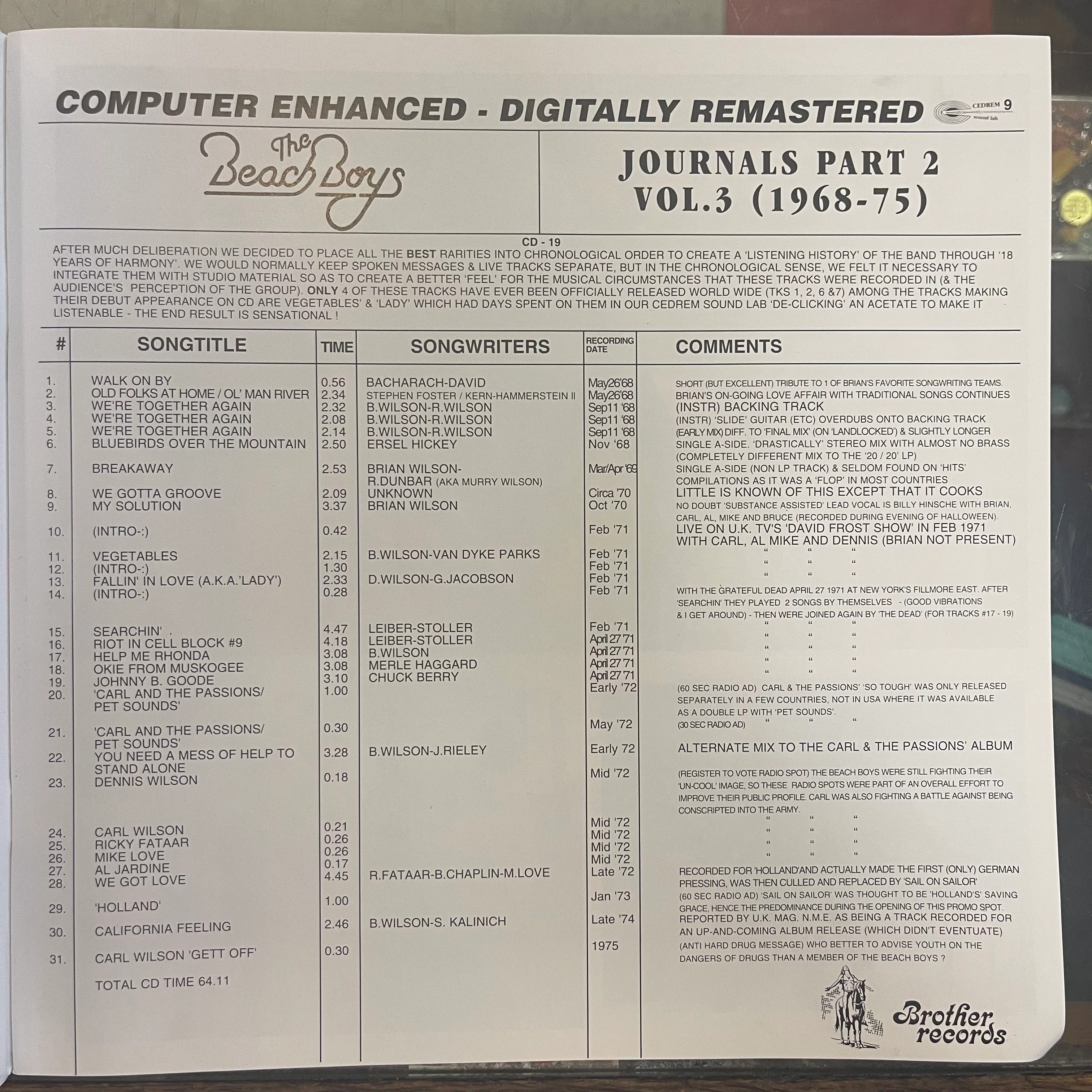 The Beach Boys - Journals, Part 2 (CD box set) - Image 6
